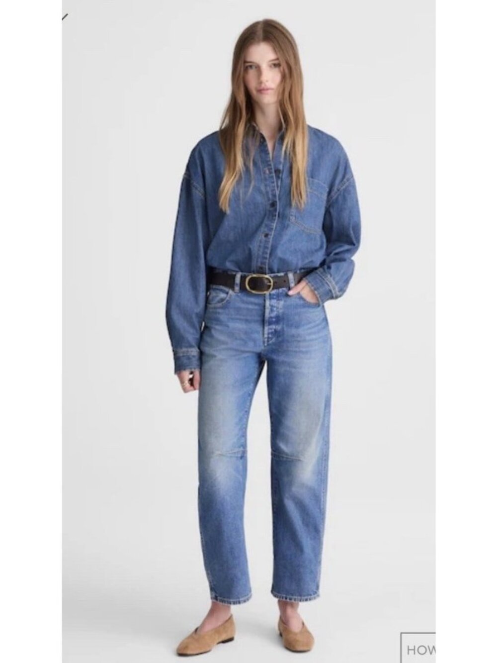 Madewell The Darted Barrel-Leg Jeans Women's Sz 26 Button Fly